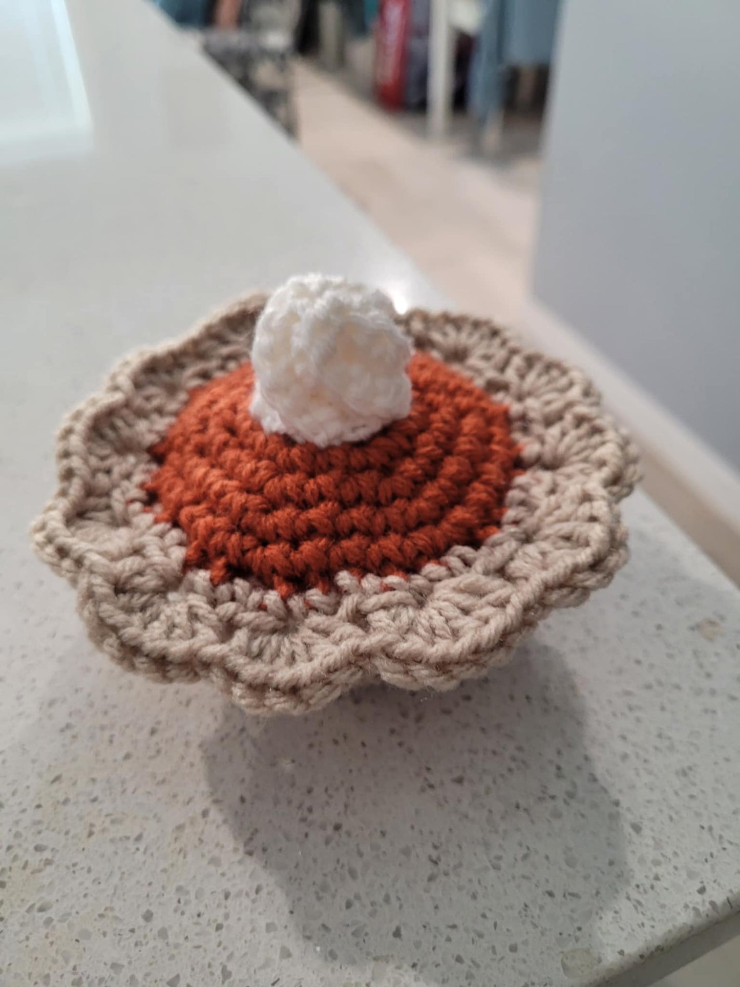 Crocheted Pumpkin Pie with Scent