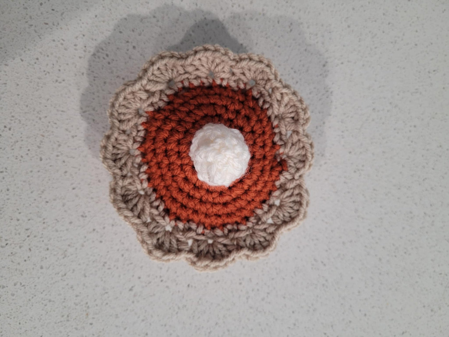 Crocheted Pumpkin Pie with Scent
