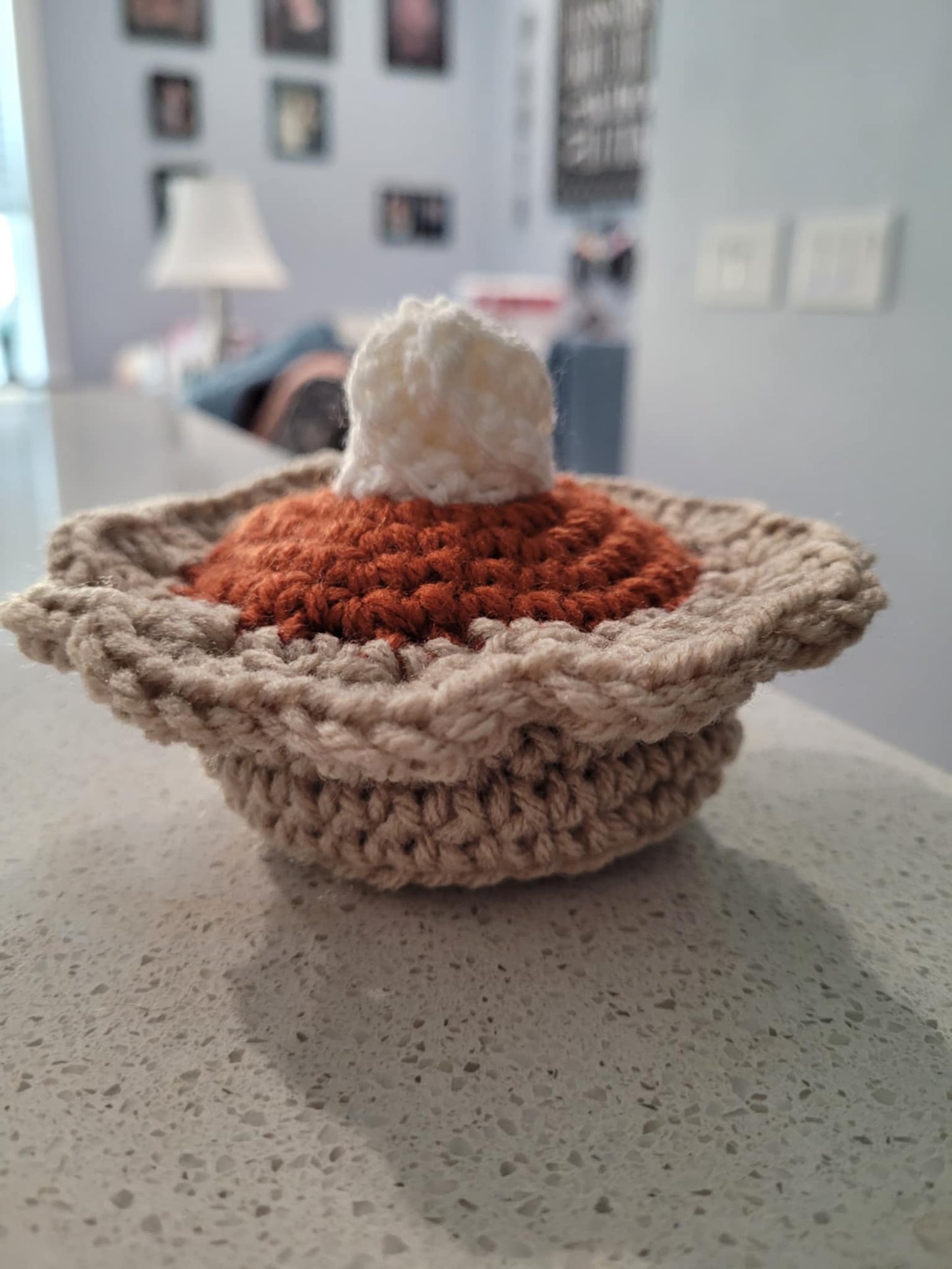 Crocheted Pumpkin Pie with Scent