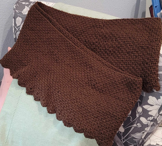 Crocheted Cowl Brown Sparkle