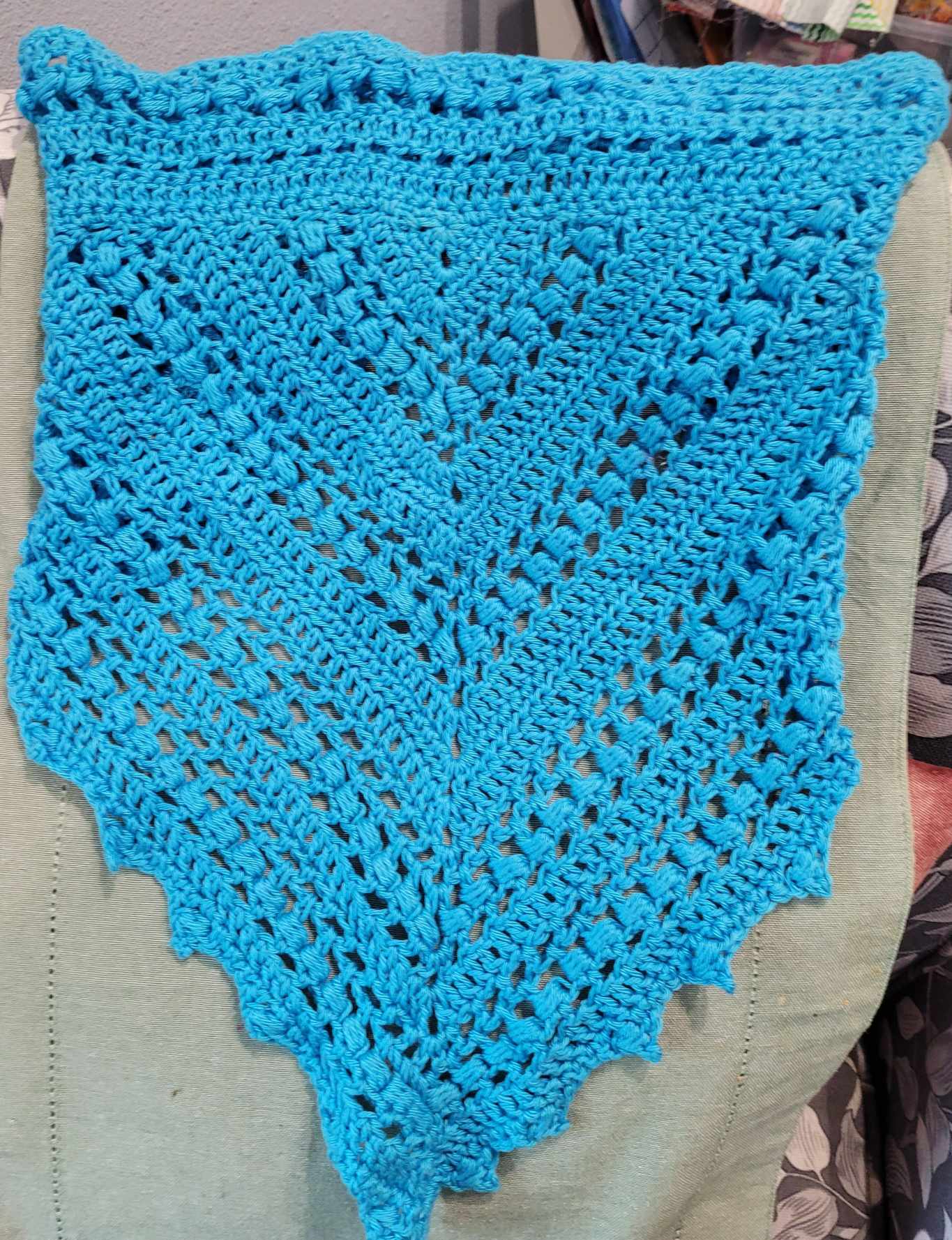 Crochet Cowl Bright Blue