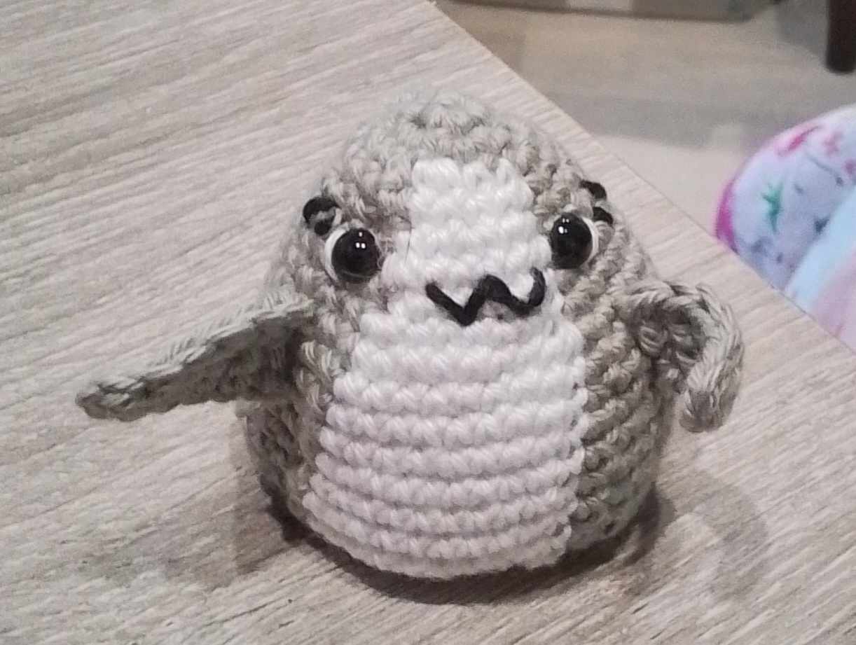 Crocheted Emotional Support Shark
